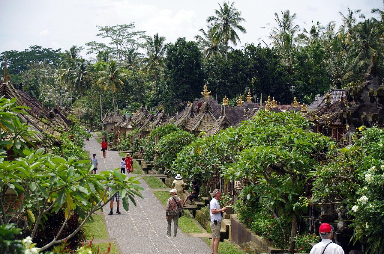 The main lane of Penglipuran village, Bali